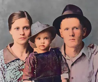 AI image colorization example - enhanced